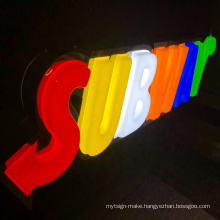 New Fashion 3D Front Lighted Vacuum Formed Letter Signage